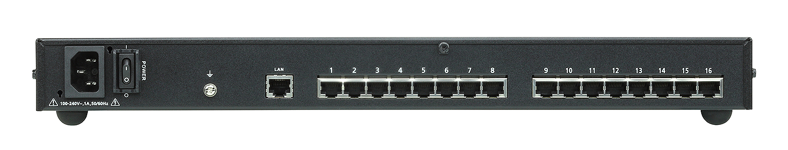 16ポートシリアルコンソールサーバー（シングル電源/LAN対応モデル 